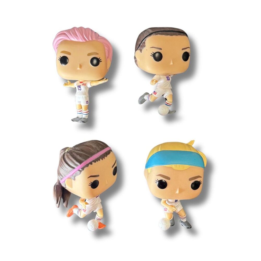 Funko Pop USWNT World Cup 4 Figure Vinyl Toy OOB Lot